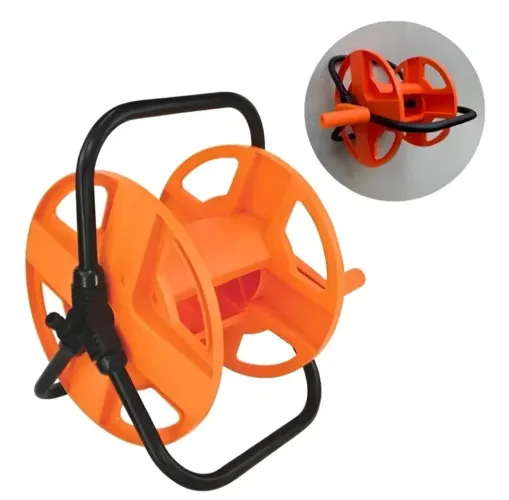 Suporte Enrolador De Mangueira Fixo Parede Carretel P/ 40m
