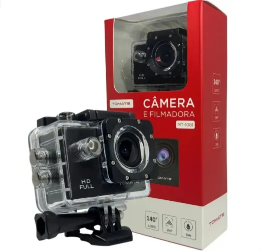 Câmera Filmadora Hd De Esportes Tomate Mt1081 Cor Preto