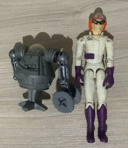 Boneco - Dr.Badvibes + Robô Buzzbomb - O.P.S n' Crooks - Hasbro - 1988 - 12cm