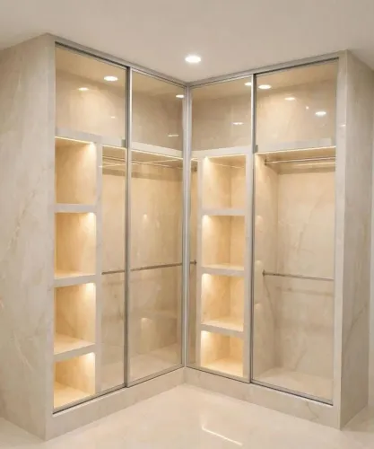 Closet em porcelanato esculpido