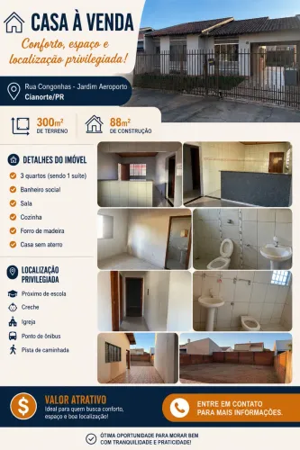 Casa a venda no jardim aeroporto Cianorte 