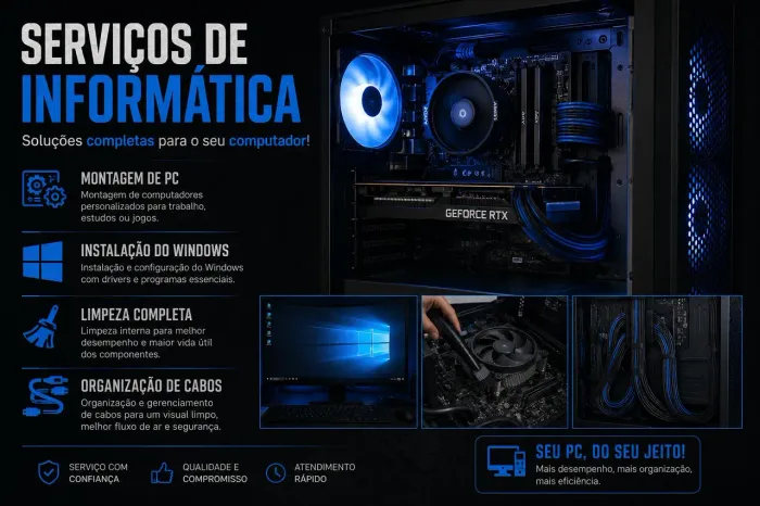 SERVIÇOS DE INFORMÁTICA | MONTAGEM, MANUTENÇÃO E LIMPEZA DE PC