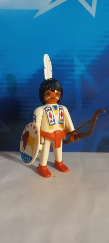 Playmobil western Índio com roupa branca (velho este faoroeste)