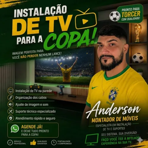 Montador de Móveis  - Técnico em Instalações de TVs - Assistência Técnica especializada.