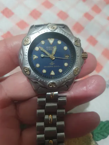 Seiko kinet funcionando normalmente todo em aço inox 