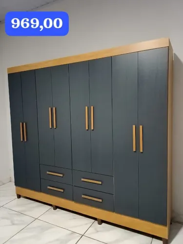 Guarda roupa casal 8portas 4 gavetas
