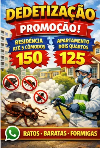Dedetização promoção residência e apartamento