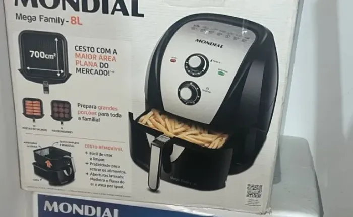 Fritadeira Sem Óleo Air Fryer 8L, Mondial, 1900W - AFN-80-FB - NUNCA USADA