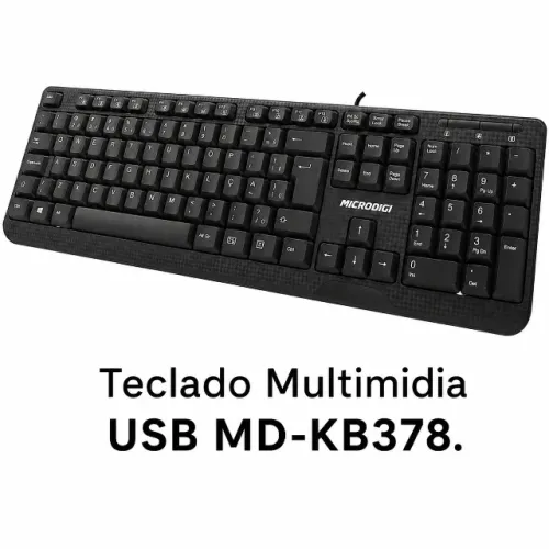 Teclado Multimidia USB Microdigi - MD-KB378