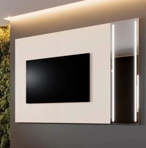 NOVO - Painel para Tv até 75 Polegadas Reflecta Jateado Off White - Mavaular