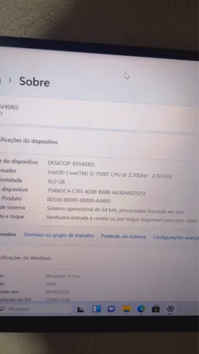 Pc Gamer i5 7500t Vídeo Integrado