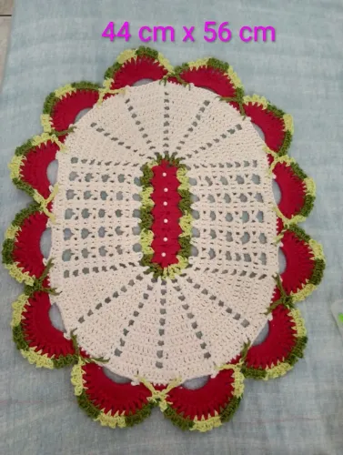 Mine tapete em crochê para banheiro