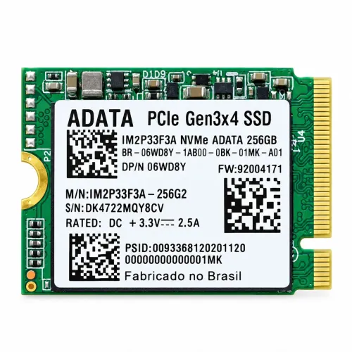 SSD NVMe M.2 ADATA 256GB PCIe Gen3x4
