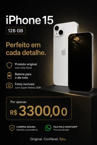 iPhone 15 128 com caixa e NF