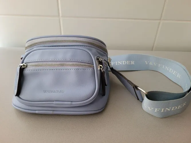 Bolsa Pochete Feminina V&V FINDER Azul-Claro