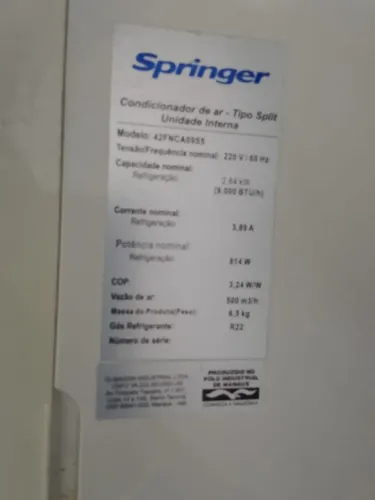 Ar condicionado evaporadora spriger