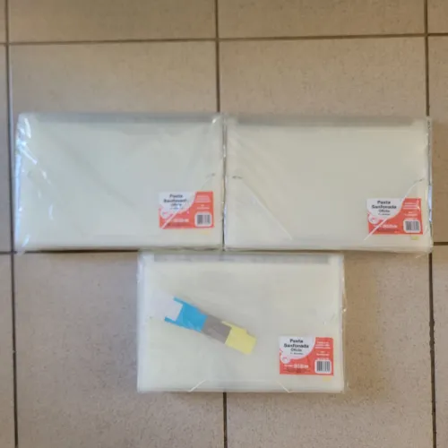 Lote com 3 pastas sanfonadas ofício 31 divisões 390x255mm cor transparente marca DAC