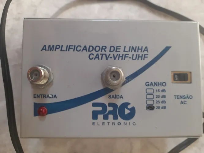 AMPLIFICADOR DE LINHA VHF, UHF e CATV