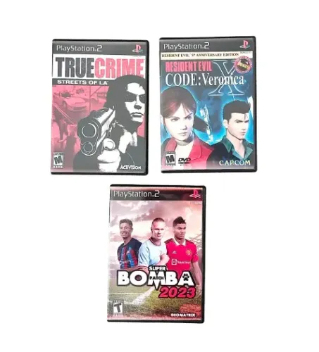 Kit 3 Jogos PS2 Repro - Resident Evil Code Veronica + True Crime + Bomba Patch 2023