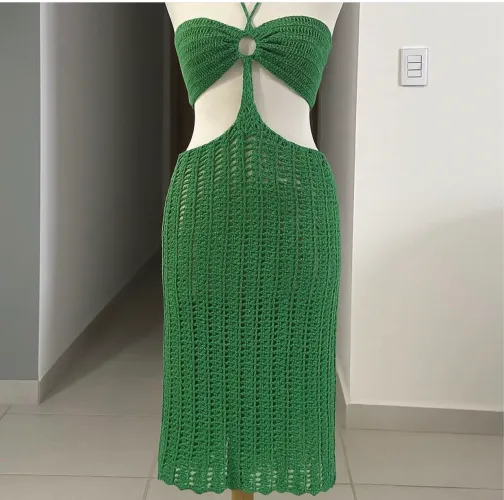 Vestido MIDI em crochê