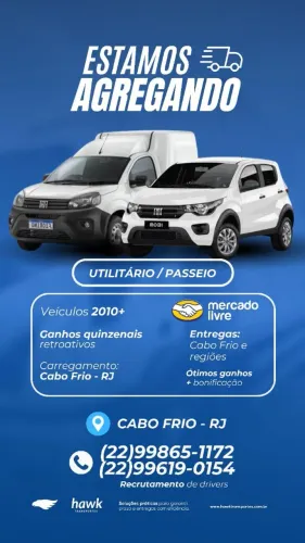 Vaga de Motorista agregado.