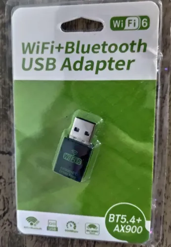 Adaptador USB WiFi 6 AX900 + Bluetooth 5.4 Driver Free R$80