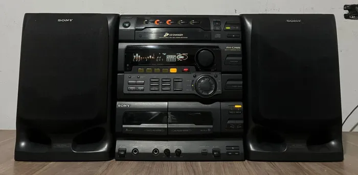 Clássico Mini System Sony Anos 90 Fh-cx65 Cd Leia Descrição *JVC*Aiwa*Philips
