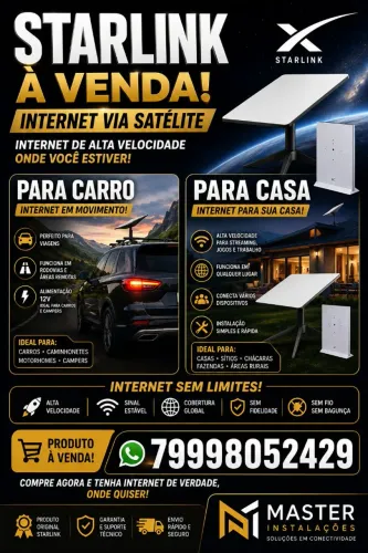 STARLINK PRA CARRO E PRA CASA