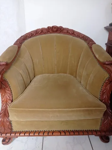 Par de Poltronas Trono Luxo Antiguidade