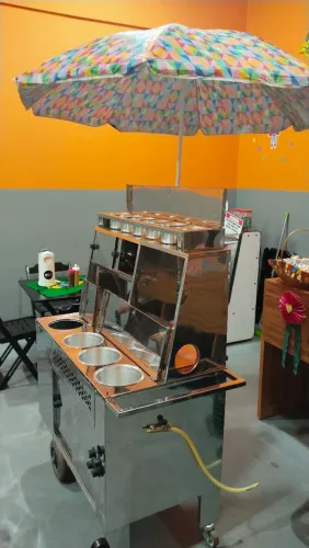 Carrinho 2 em 1 de Lanche e Hot-Dog com Chapa e Prensa SEMINOVO 3 meses de uso, com nota