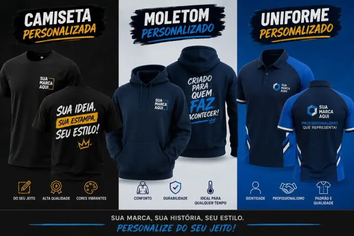 Camisetas Personalizadas| Moletons | Uniformes | fazemos sob encomenda 