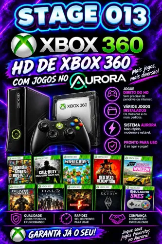 Hd desbloqueado com jogos para xbox 360