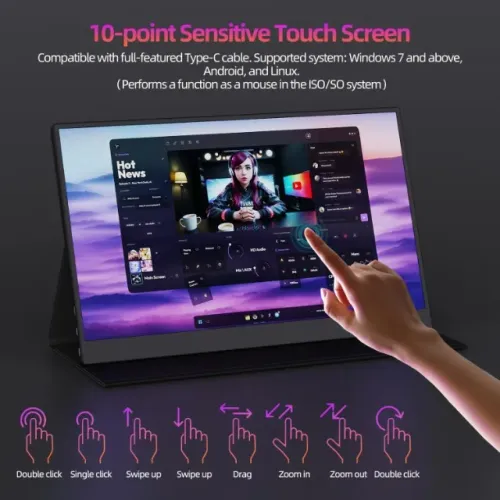 Monitor Portátil 15pl Touchscreen