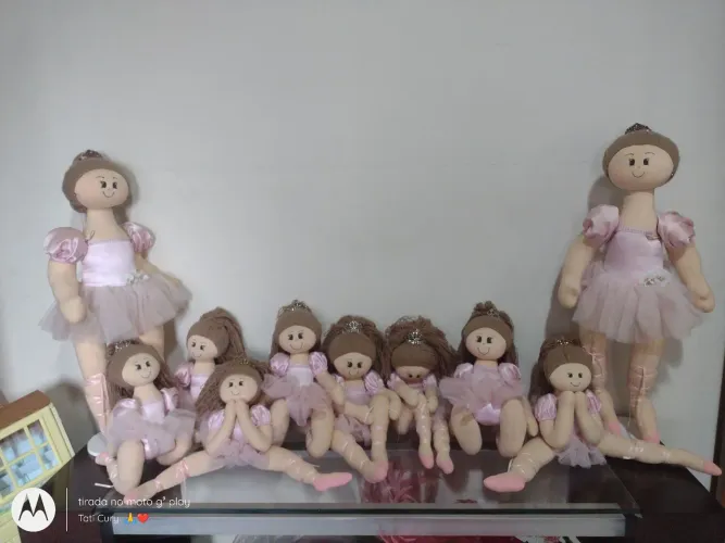 Promoção para hoje lote com 10 Bonecas Bailarinas de tecido lindíssimas 