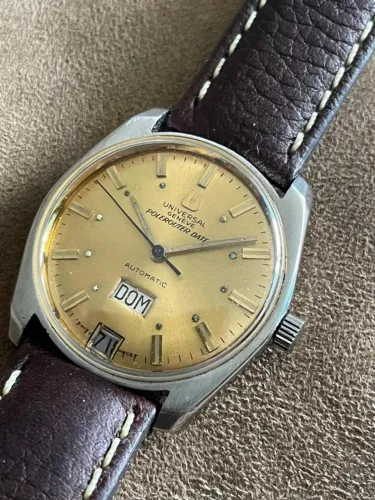 relógio universal geneve polerouter day date automatic raridade no site! bela máquina, cli