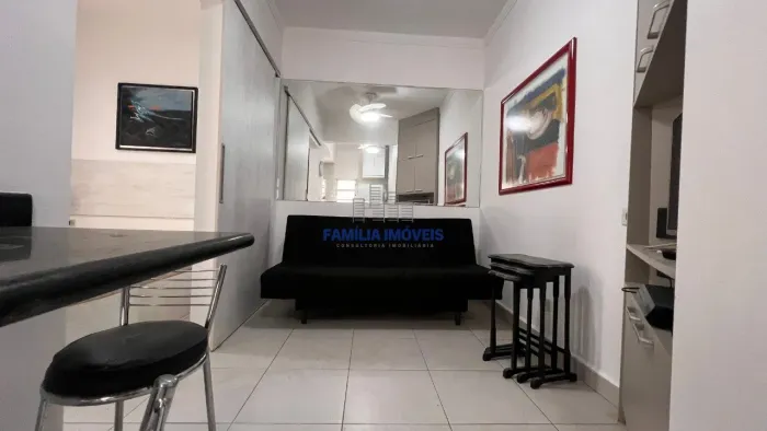Apartamento para alugar mobiliado 1 quarto no Gonzaga em Santos SP