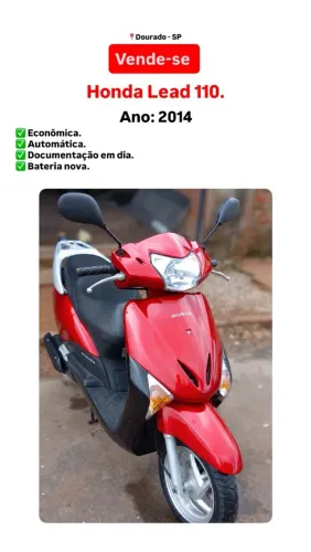 VENDO!!! HONDA LEAD 110 - 2014