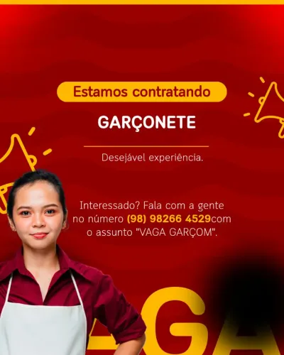 Vaga para garçonete 