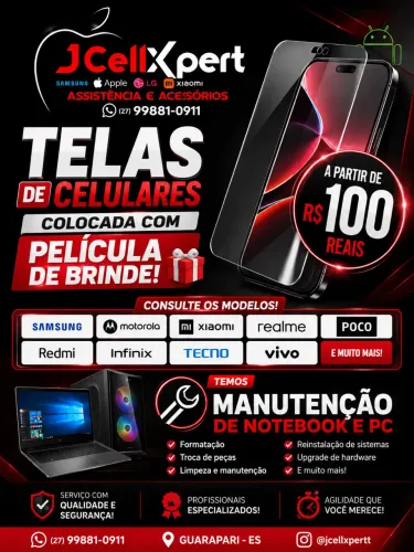 TELAS DE CELULAR A PARTIR DE R$ 100! ?