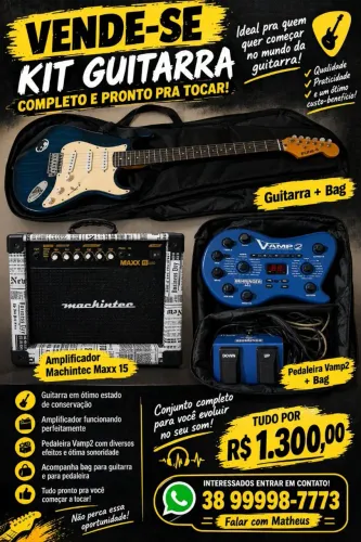 Vendo guitarra peladeira e amplificador