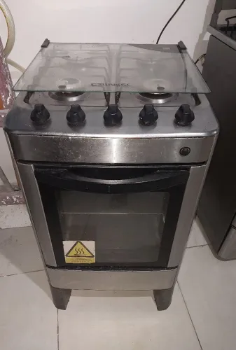 Fogão inox 4 bocas conservado
