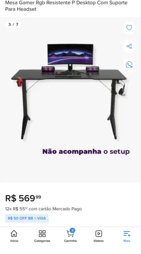 Escrivaninha Gamer