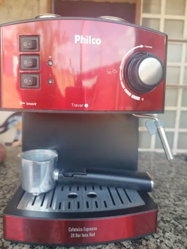 Cafeteira Expresso & Cápsulas Philco 20 Bar Inox Red 
