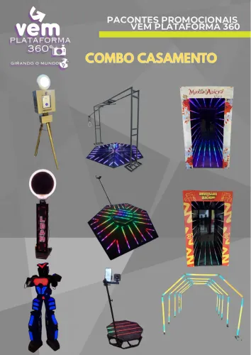Plataforma aérea , totem fotográfico, robô de led