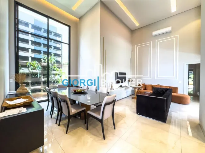 Casa de Luxo no Eco Village I em São Jose do Rio Preto-SP: 3 Quartos, 3 Suítes, Piscina e 