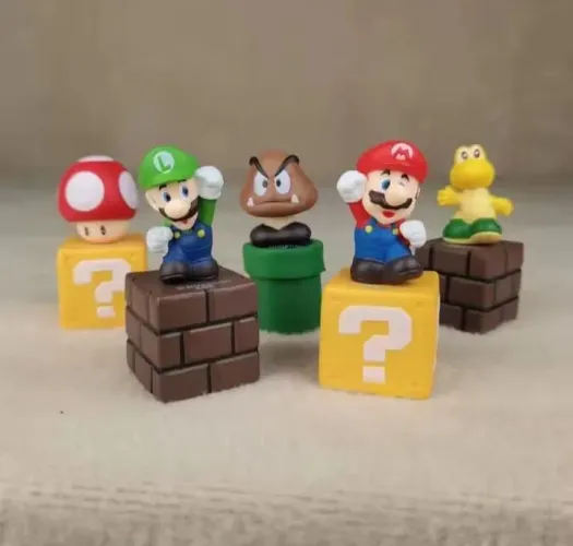 BONECOS COLECIONAVEIS ANIMES SUPER MÁRIO BROS E PEANUTS SNOOP 4 A 7CM PVC BELO HORIZONTE