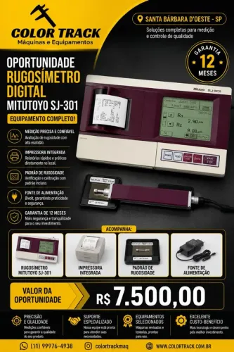 Rugosimetro Digital SJ301 Mitutoyo