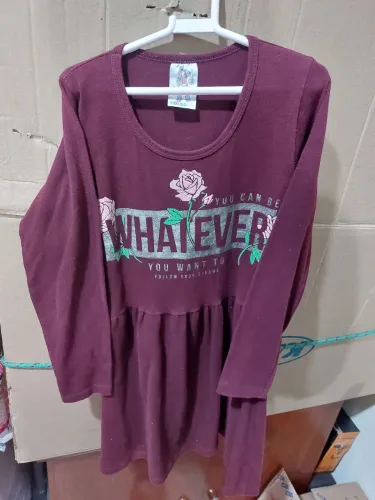 Vestido infantil manga longa - tamanho 10