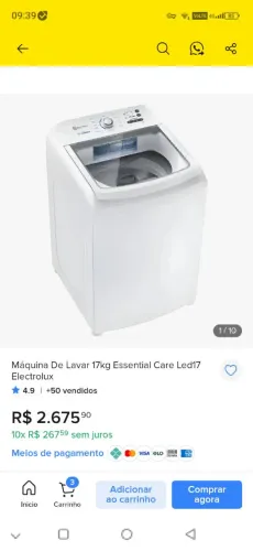 Máquina de lavar Brastemp 17 kilos
