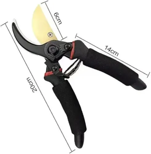 Tesoura de poda profissional de titânio com aderência ergonômica, lâminas de aço SK5 